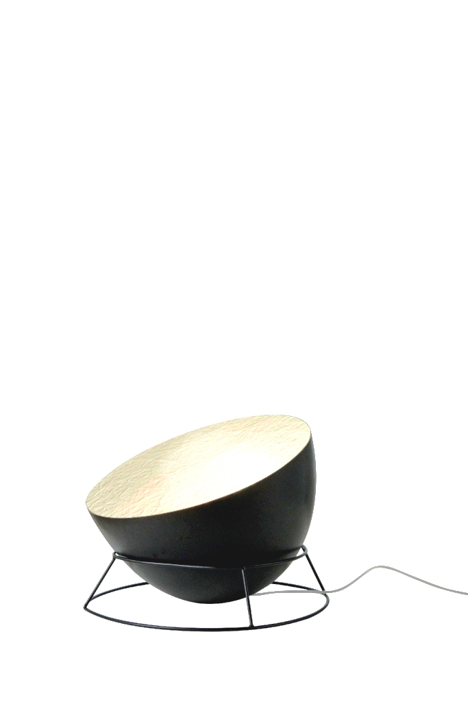 Floor Lamp H2O F In-Es Artdesign Collection Luna Color Black White Size 27,5 Cm Diam. 46 Cm